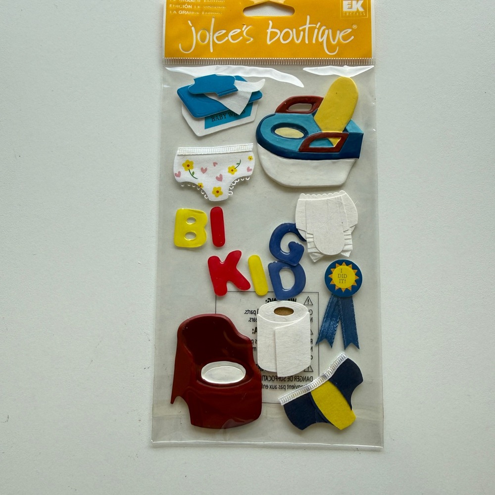Jolee's Boutique Potty Training Big Kid Dimensional Stickers Scrapbook New
